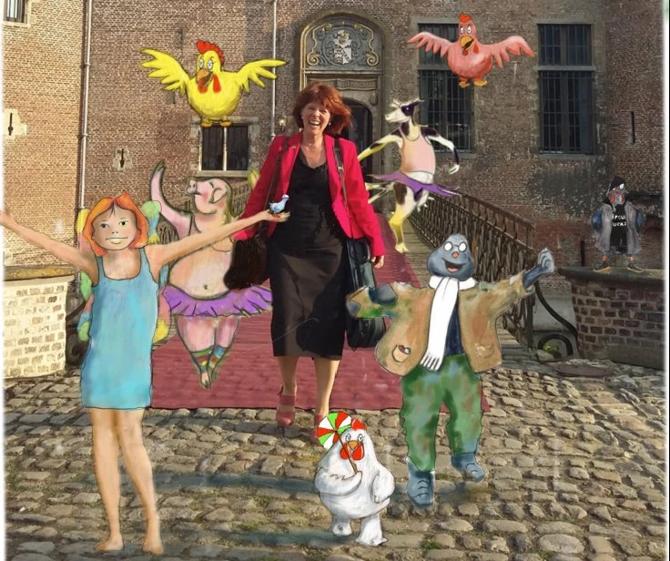 Illustratie van de mol Tuur Toeval uit het kinderboek Tuur Toeval en het Geheim van de Muziek